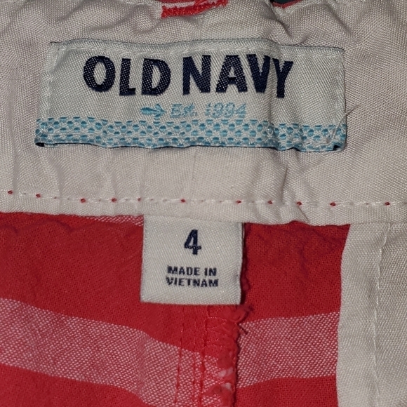 Pink Striped Old Navy Shorts - EUC - Size 4 - Picture 2 of 4